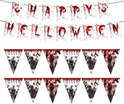 Set di decorazioni da Halloween 28 pezzi - Banners grotteschi - Buon Halloween - Decorazione da tavolo - Decorazione da festa - Per interni/esterni