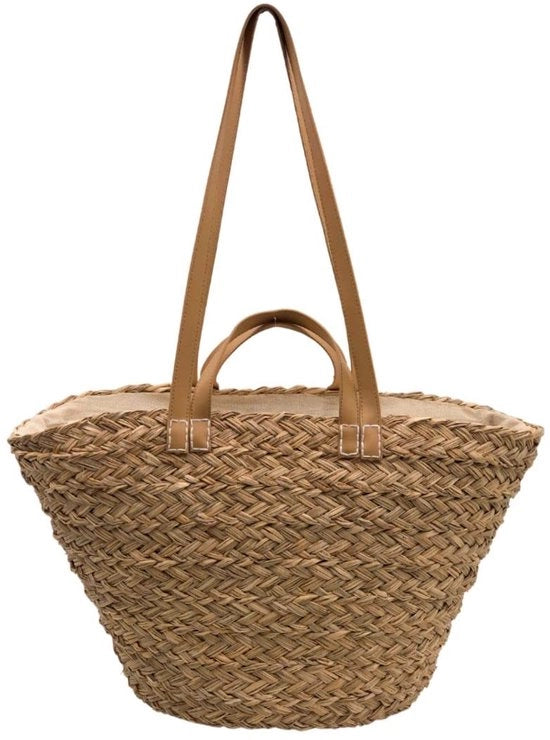 Borsa Palma con manico in pelle sintetica // Borsa boho Ibiza grande con chiusura a righello // Stile Marocchino Ibiza Mallorca - borsa da spiaggia per donne