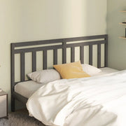 Testiera per Letto Grigia 186x4x100cm in Legno Massello di Pino 814111