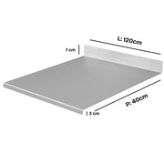 ZoiMania - Spianatoia con Tarocco - Acciaio Inox - Cucina - Profondità 40 Dimensione Spianatoia: L 120 x P 40 x 7cm x 3cm