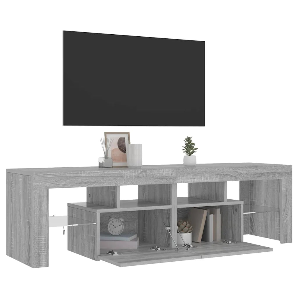 Mobile Porta TV con Luci LED grigio sonoma 140x36,5x40 cm cod mxl 14502