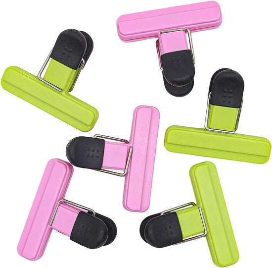 Set di Clip per Conservazione Alimentare per Casa Cucina Campeggio - Clip di Chiusura - Reutilizzabile - Plastica Aria Stagnante - Sacchetto di Conservazione per Snack Caffè Patatine