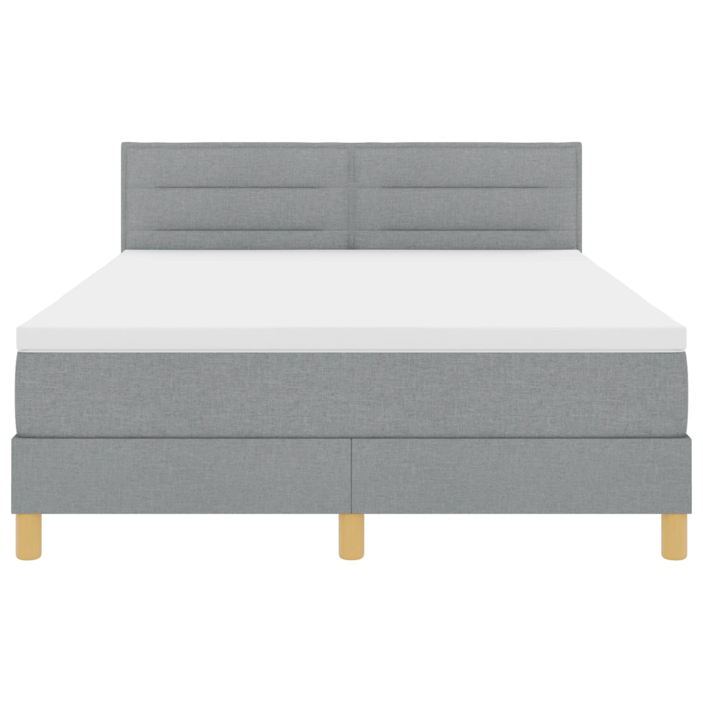 Letto a Sirio con Materasso Grigio Chiaro 140x200 cm Tessuto