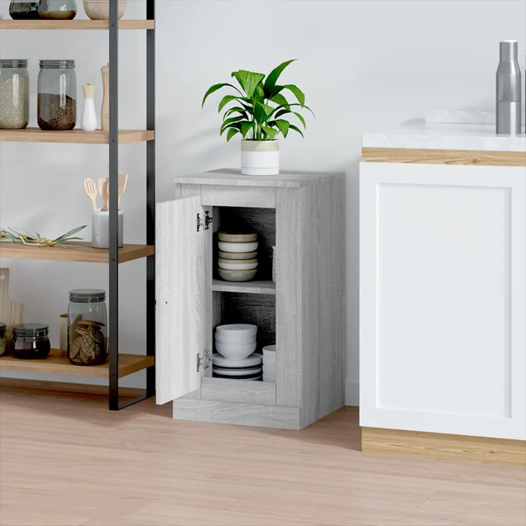 Credenza-Buffet-Armadio da cucina Grigio Sonoma 37,5x35,5x67,5 cm in Legno Multistrato