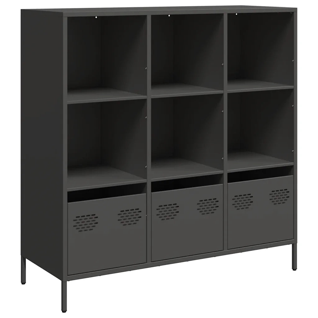 Credenza Nera 101,5x39x103,5 cm in Acciaio 851388