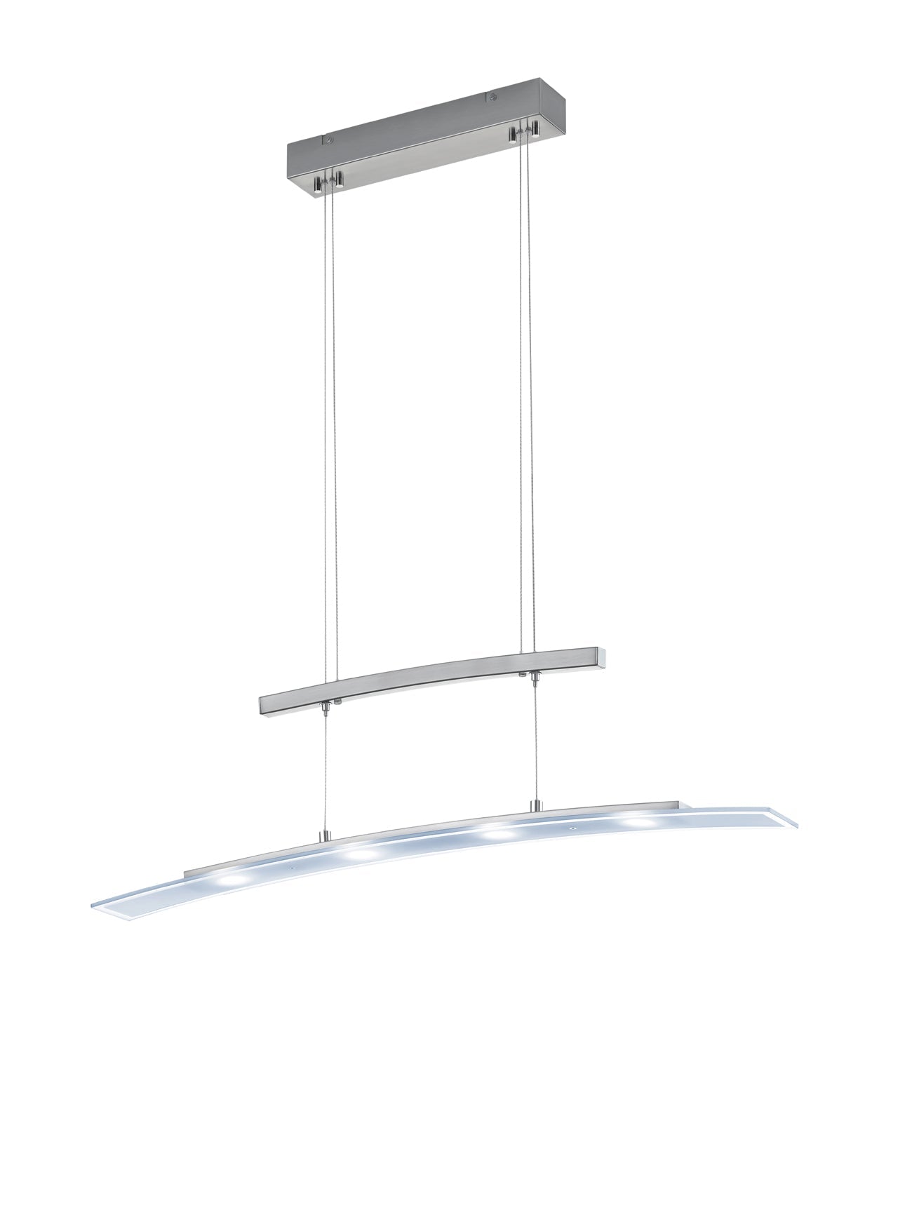 Lampada a Sospensione da Interno a LED in Metallo Nickel Opaco