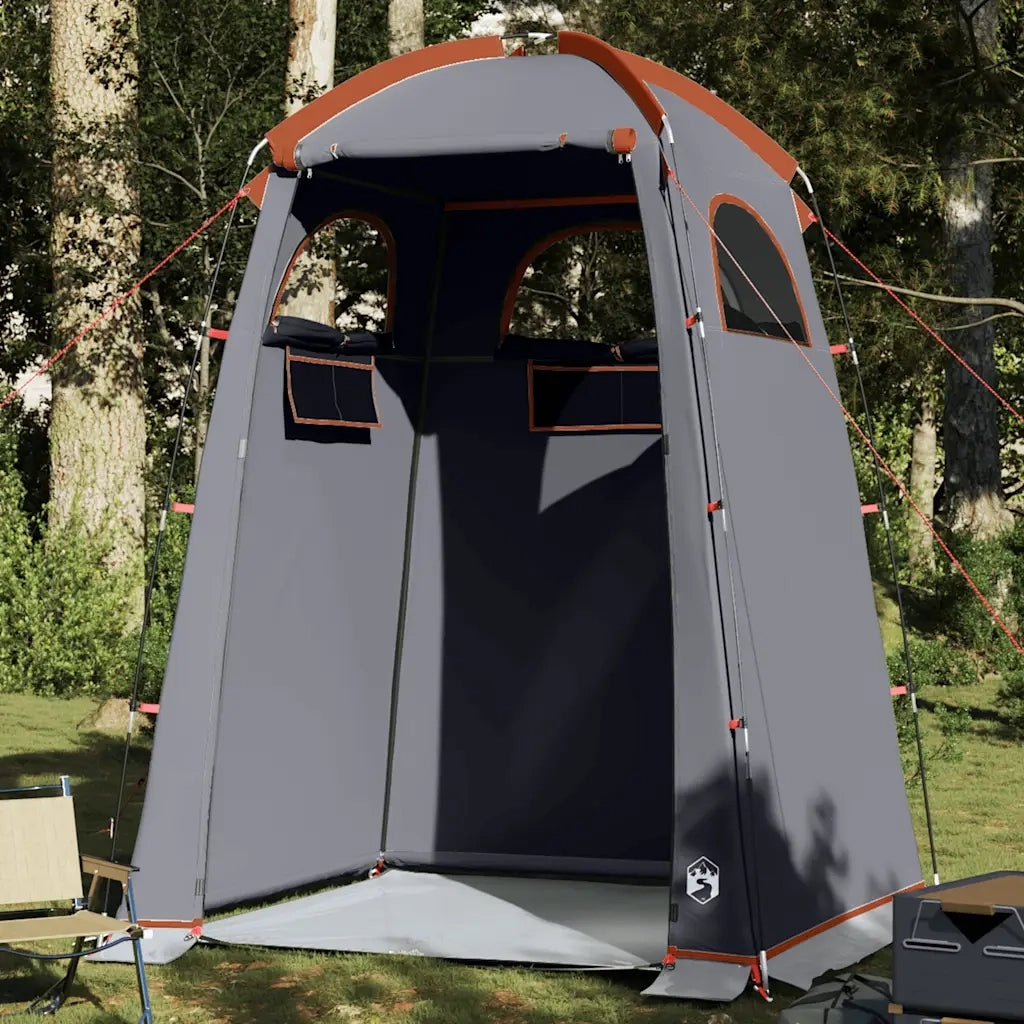 Tenda per Toilette-Tenda da esterno Grigio e Arancione Impermeabile