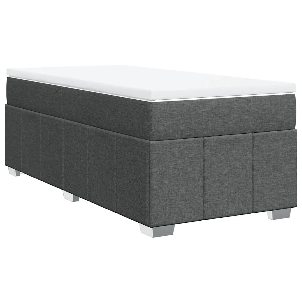 Giroletto a Molle con Materasso Grigio Scuro 100x200 cm Tessuto 3285450