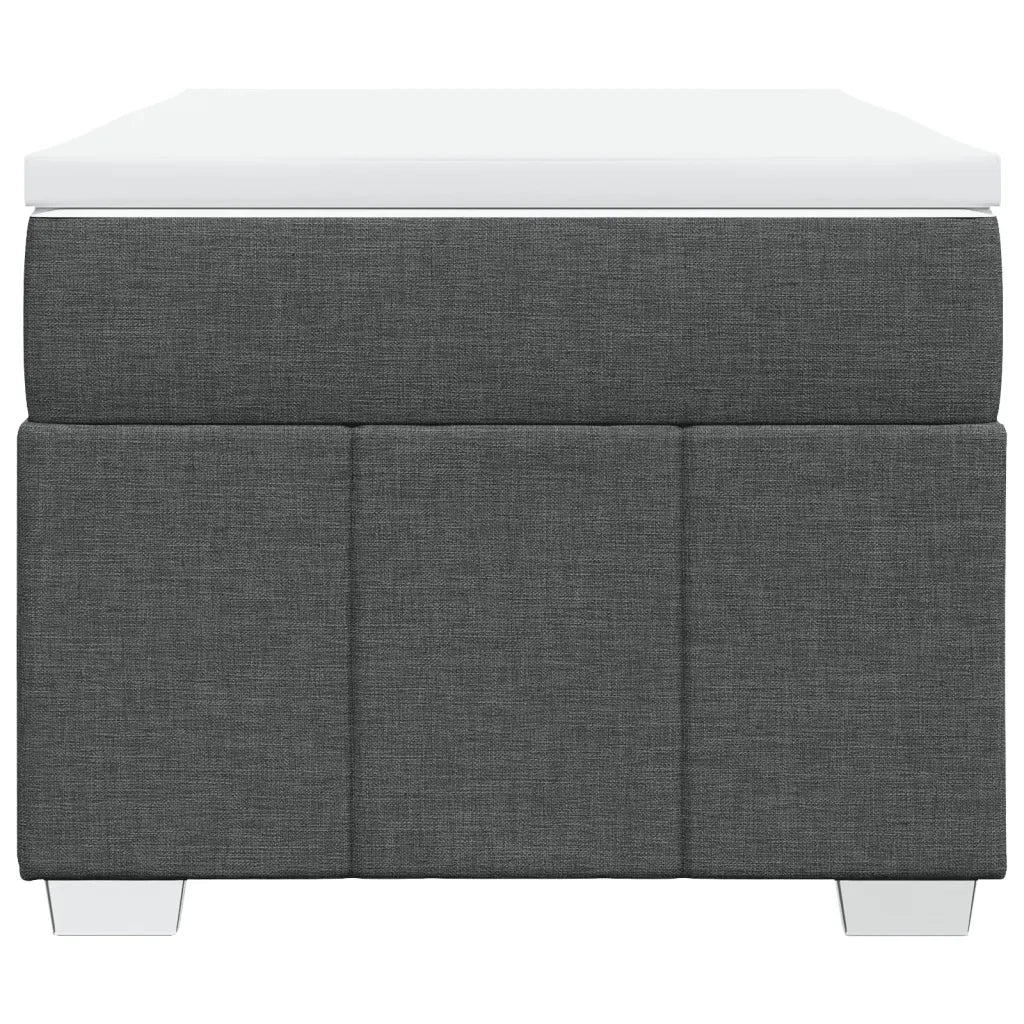 Giroletto a Molle con Materasso Grigio Scuro 90x190 cm Tessuto