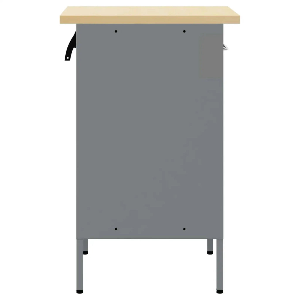 Banco da lavoro con cassetto Nero e Grigio 50 x 55 x 85 cm CFW1795644