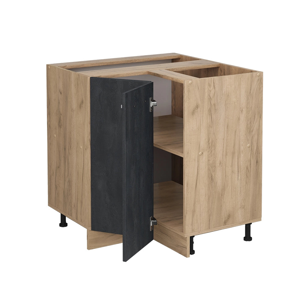 Mobile ad angolo cucina R-Line Calce nera/Rovere dorato 75.6 cm senza piano di lavoro Vicco