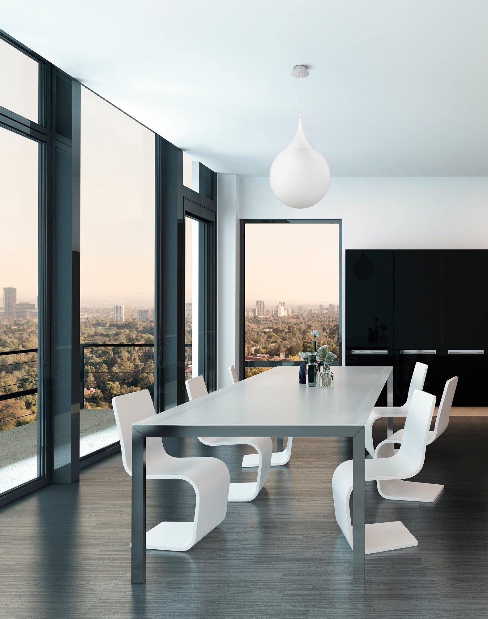 Lampada pendente Pendant in Metallo Dewdrop Bianco