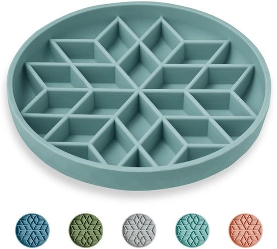 Anti-gulping per cani, Anti-gulping per cani per gatti e cuccioli, Alimentazione sana prevenzione di gonfiore, Antiscivolo, Risorso in silicone ecosostenibile a forma di parabrezza (Cielo blu)
