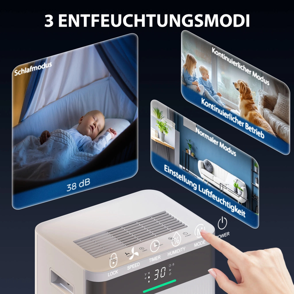 Deumidificatore ¨C Zephmum ¨C Bianco 4.5L LED