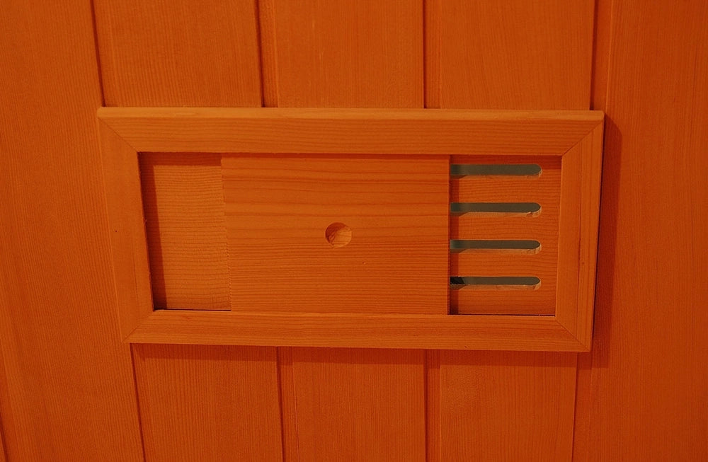 Sauna ad infrarossi 122x122 CM H188 in legno Hemlock con radio integrata | Tampere