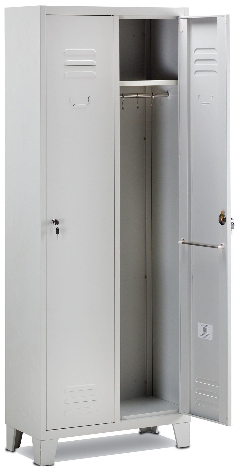 Armadio Spogliatoio in Metallo 2 Posti Fadi Grigio