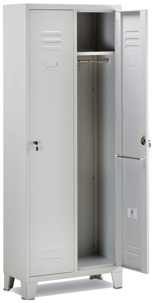 Armadio Spogliatoio in Metallo 2 Posti Fadi Grigio