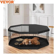 Hok per cani 8 pannelli - banco - hok - con coperchio superiore - sedile per cani - 160x160x61cm - banco per gioco - animali - hok