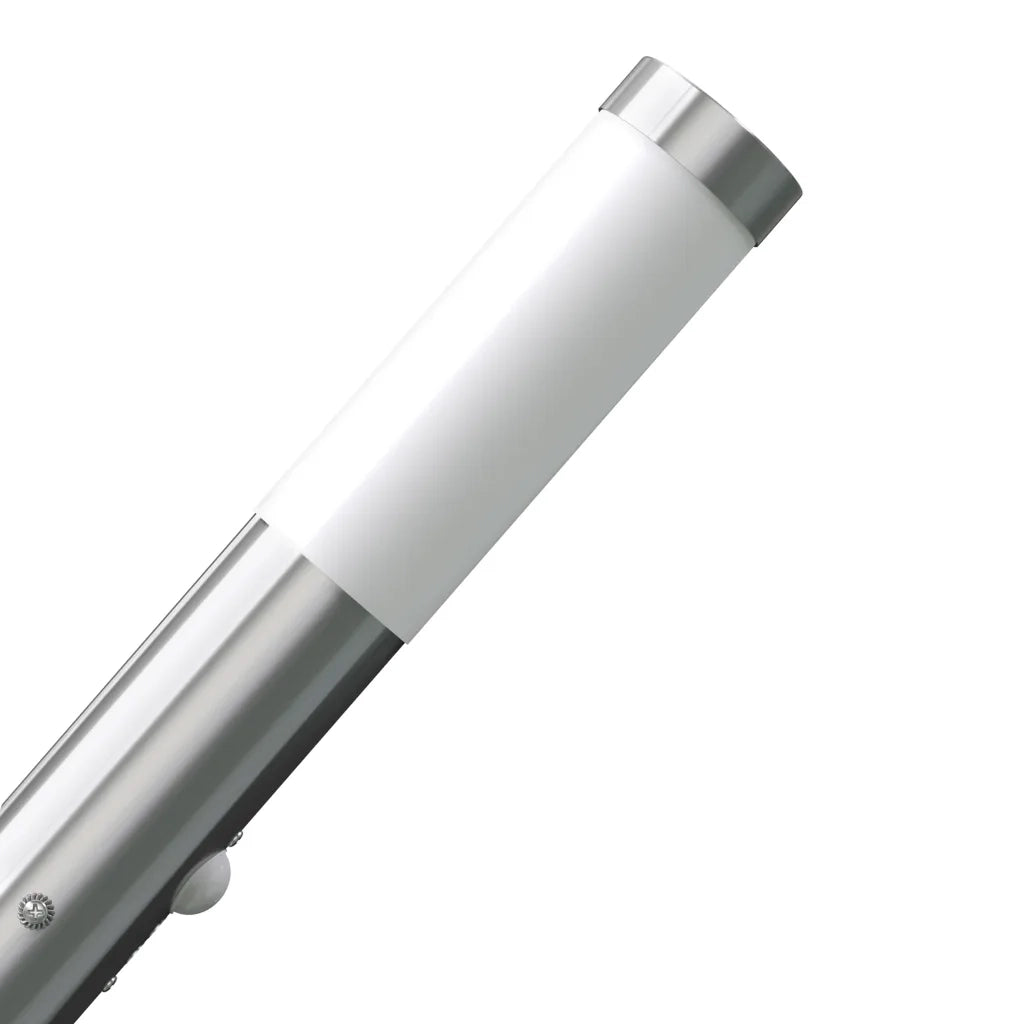 Lampioncino moderno in acciaio inox, sensore di movimento 40373