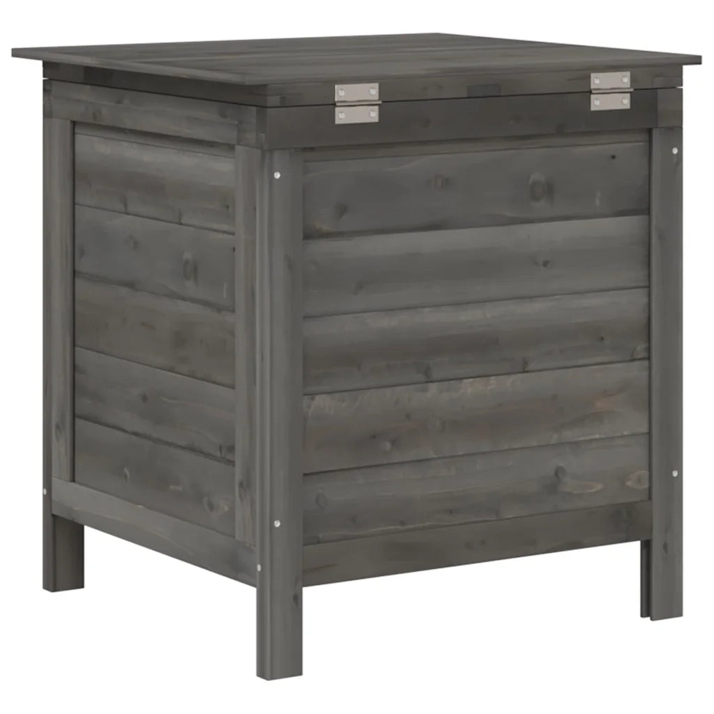 Contenitore da Giardino Antracite 50x49x56,5 cm Massello Abete