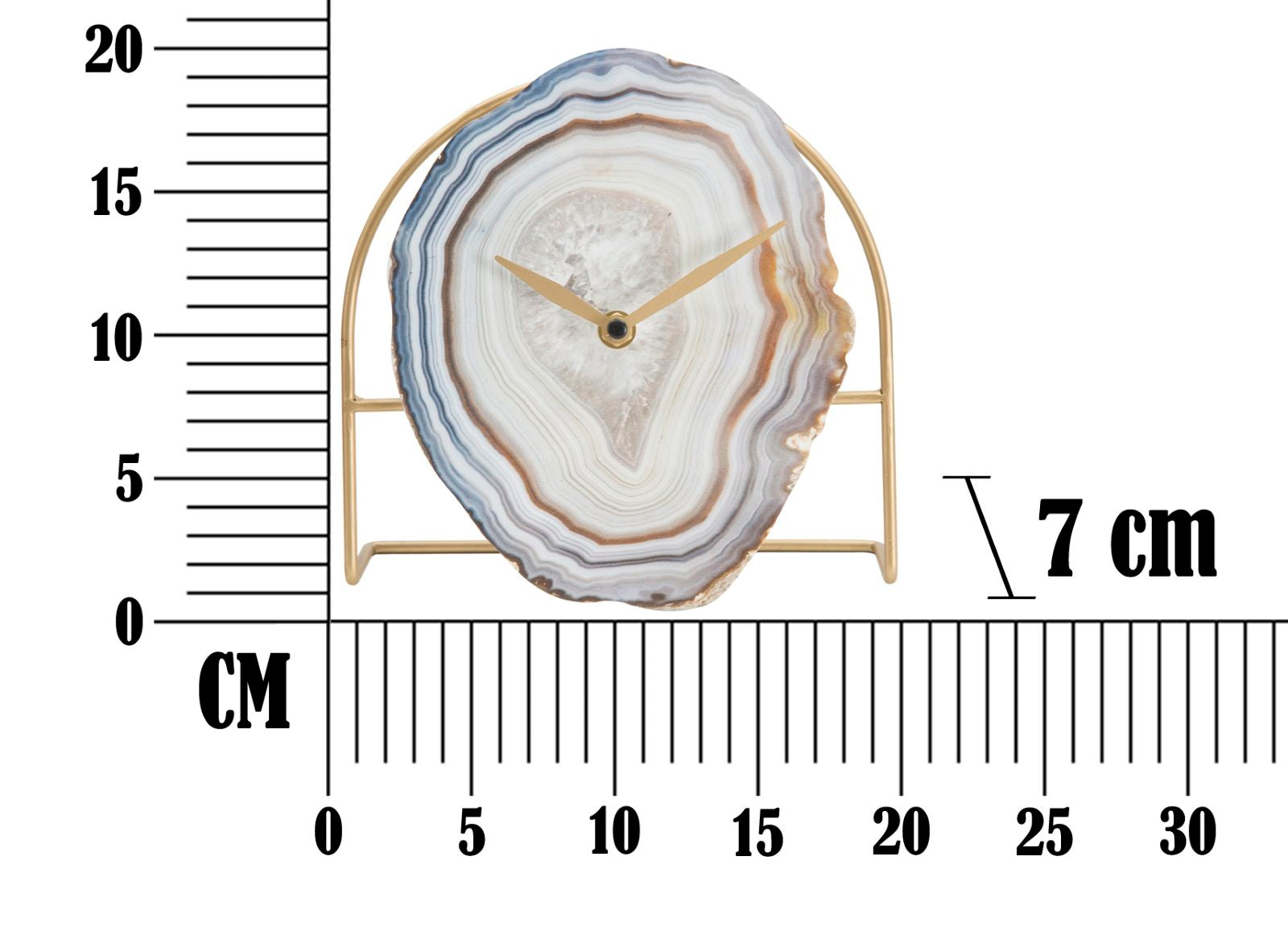 Orologio da Tavolo Twin 20x7x19,5 cm in Ferro e MDF Multicolor