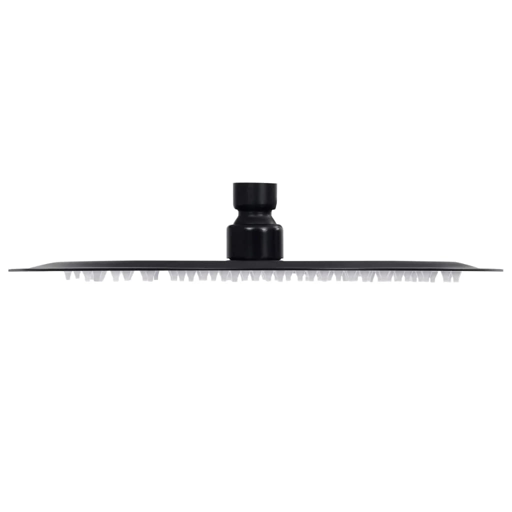 Soffione doccia a pioggia soffione doccia accessorio per il bagno acciaio inox 25 cm rotondo nero 02_0002073