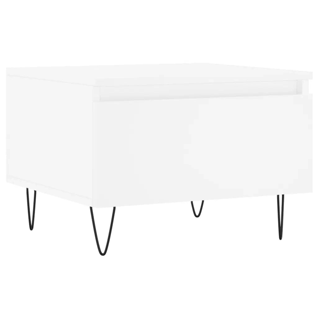 Tavolini da Salotto 2pz Bianchi 50x46x35cm in Legno Multistrato 830861