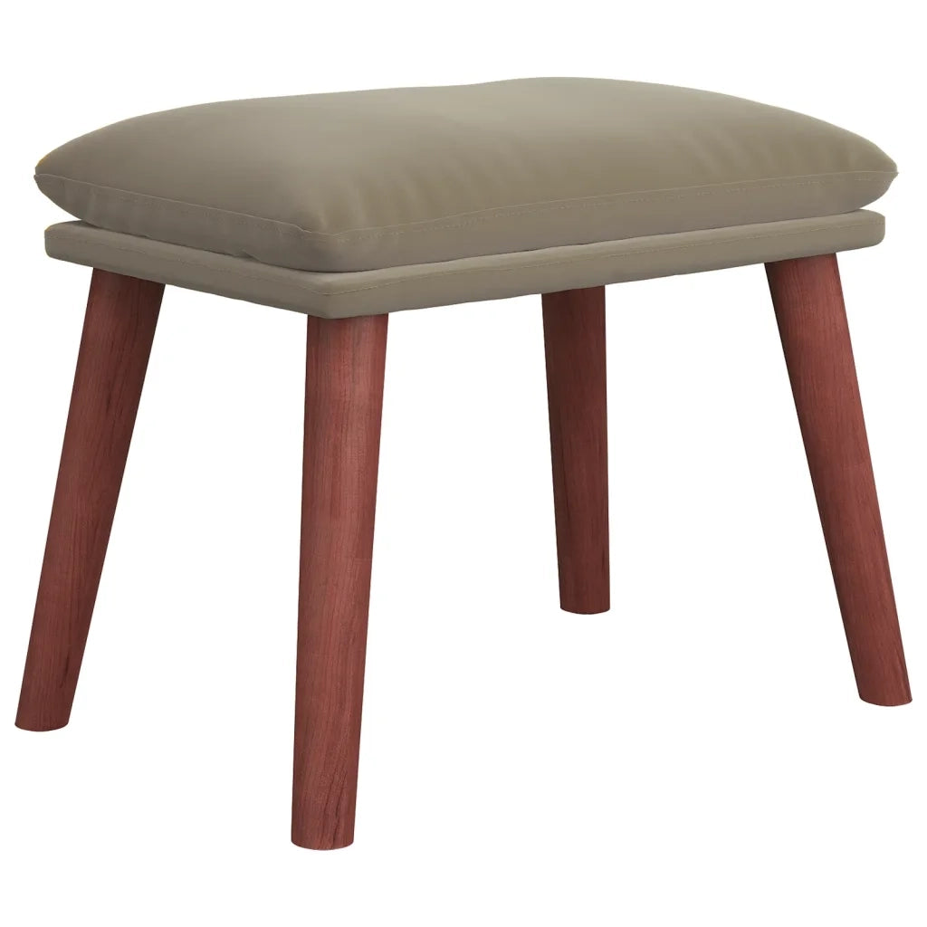 Poltrona Relax con Poggiapiedi Grigio Chiaro in Velluto cod mxl 13644