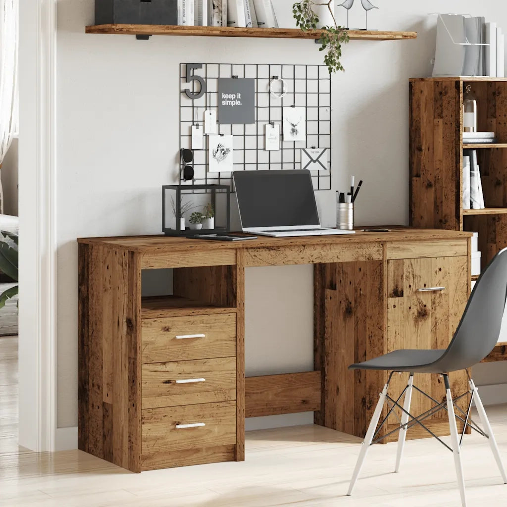 Scrivania con armadietto Legno Antico in Legno Multistrato 3328551