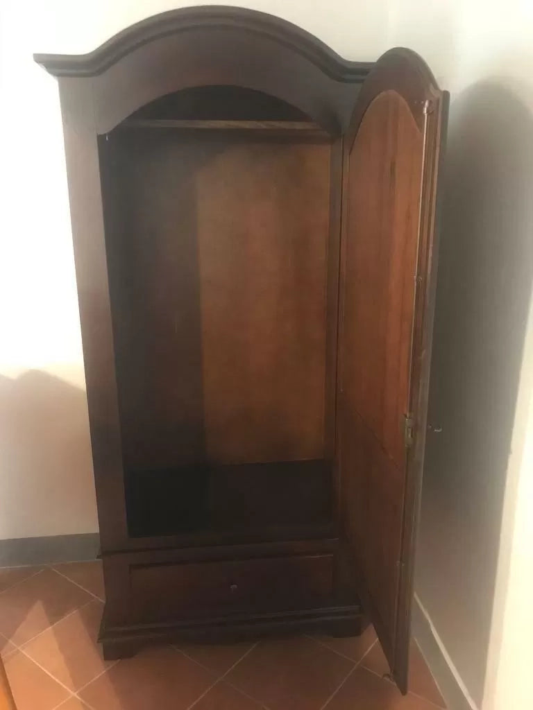 Armadio arte povera 1 porta legno tinta noce 96x56x196h (512) - Mobili 2G