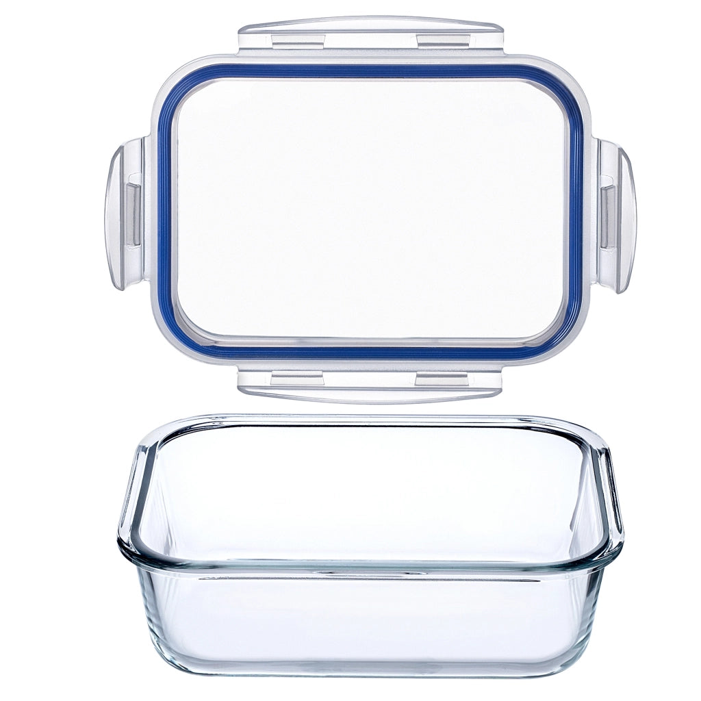 Contenitore per alimenti in vetro KADAX da 370 ml con coperchio, ideale per il pranzo.
