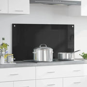 Rivestimento da Cucina-Paraschizzi per Cucina Nero 100 x 50 cm vetro temperato