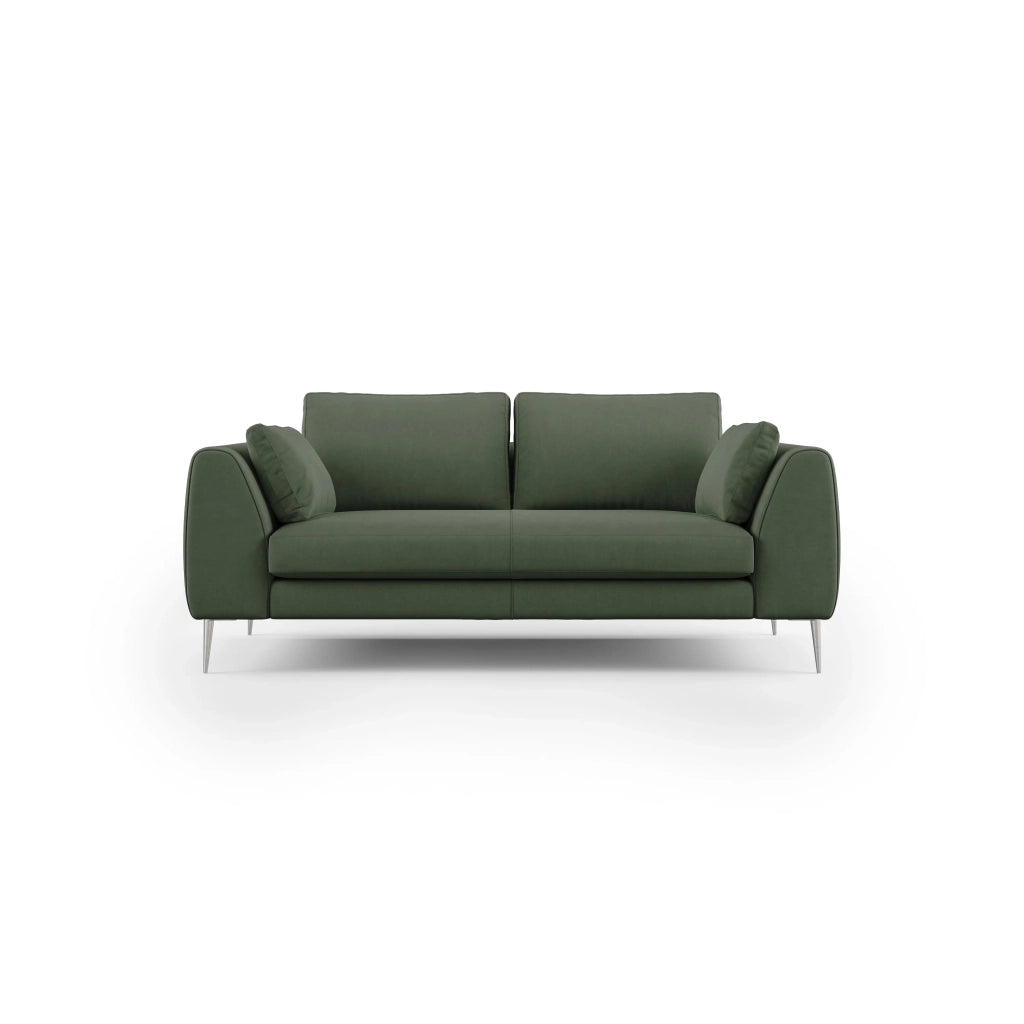 Plano Divano moderno in microfibra tecnica smacchiabile T11 216 cm verde