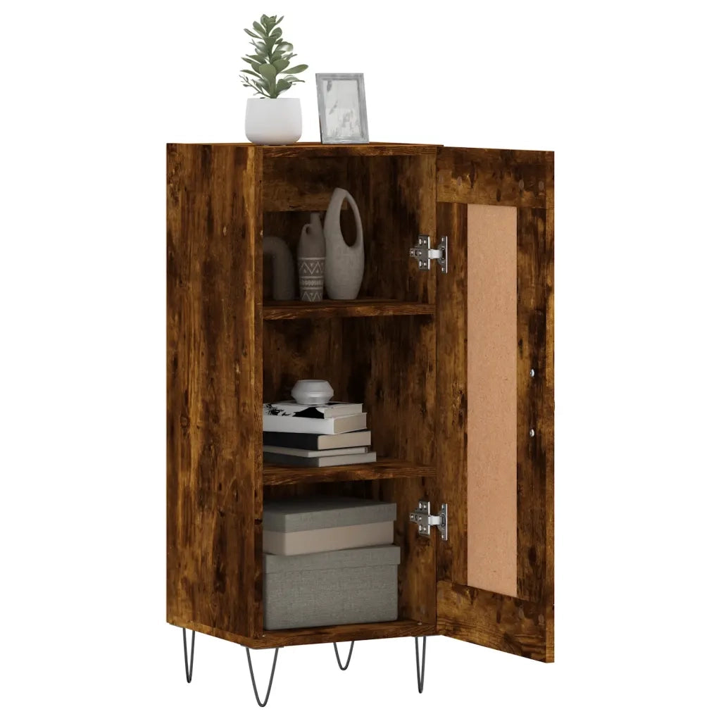 Credenza Rovere Fumo 34,5x34x90 cm in Legno Multistrato 830441