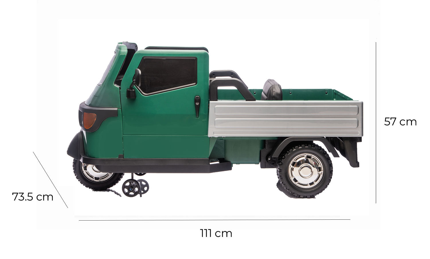 Macchina Elettrica per Bambini Licenza Piaggio Apecar 12V Verde