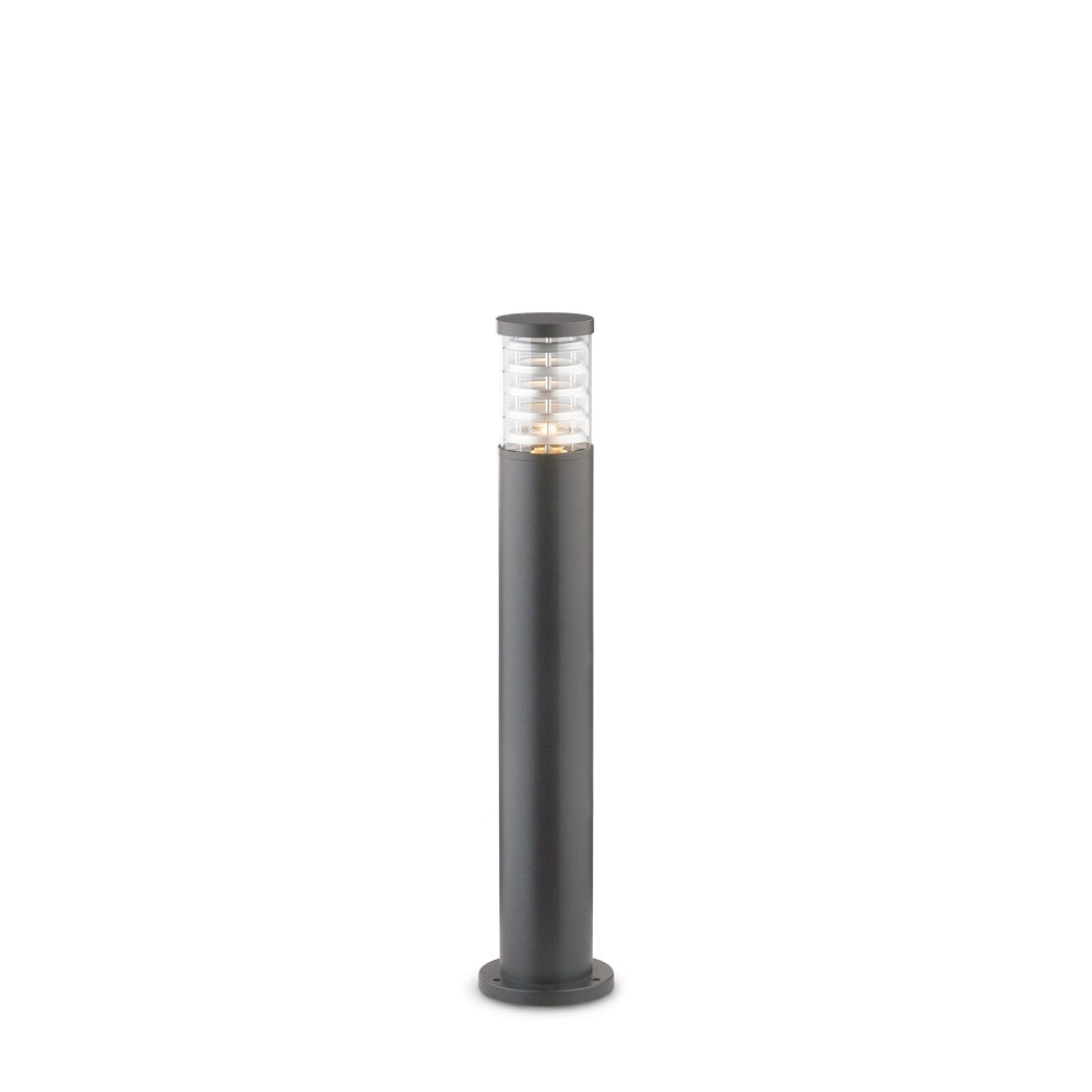 Piantana-Palo Da Esterno Moderna Tronco Alluminio Antracite 1 Luce E27 H80Cm