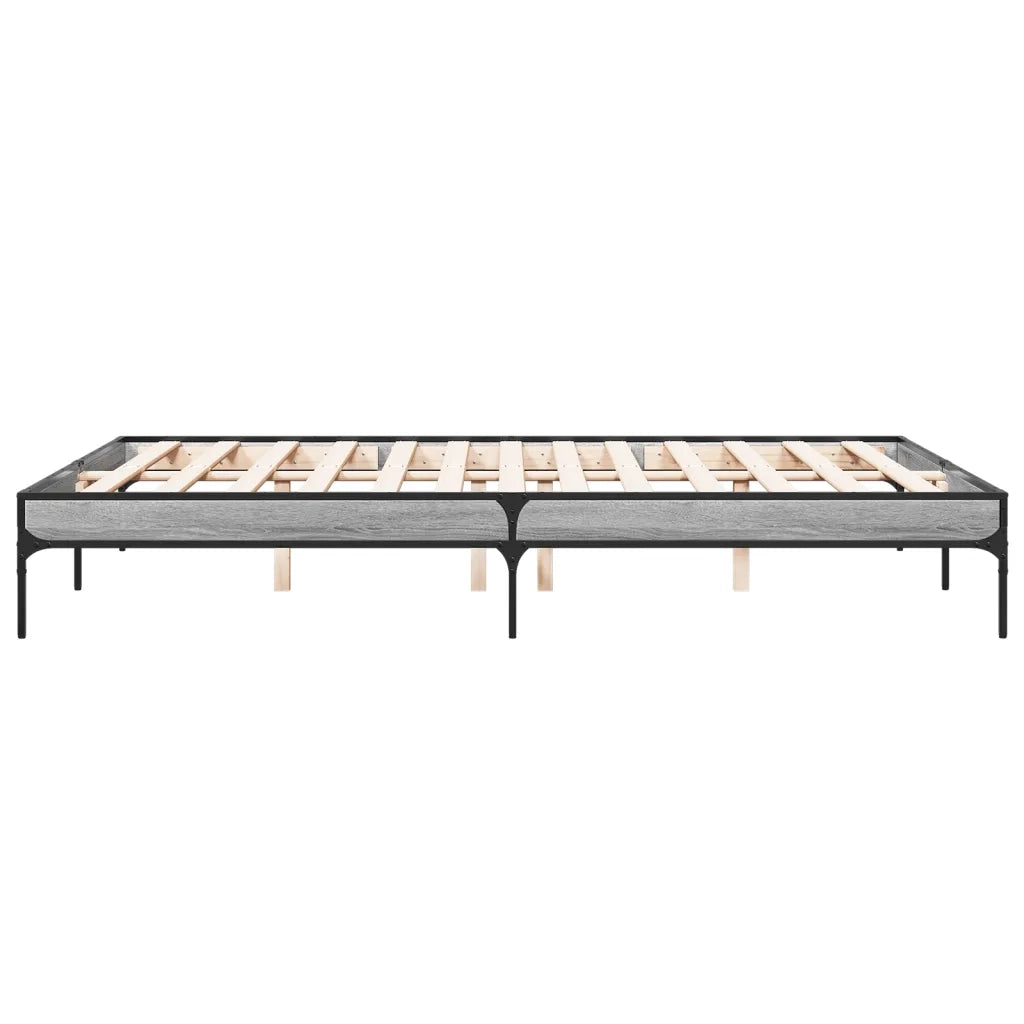Giroletto Grigio Sonoma 160x200 cm in Legno Multistrato Metallo 845009