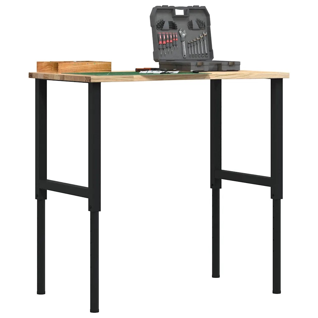 Banco da Lavoro 100x60x(71,5-98) cm Legno Massello Rovere