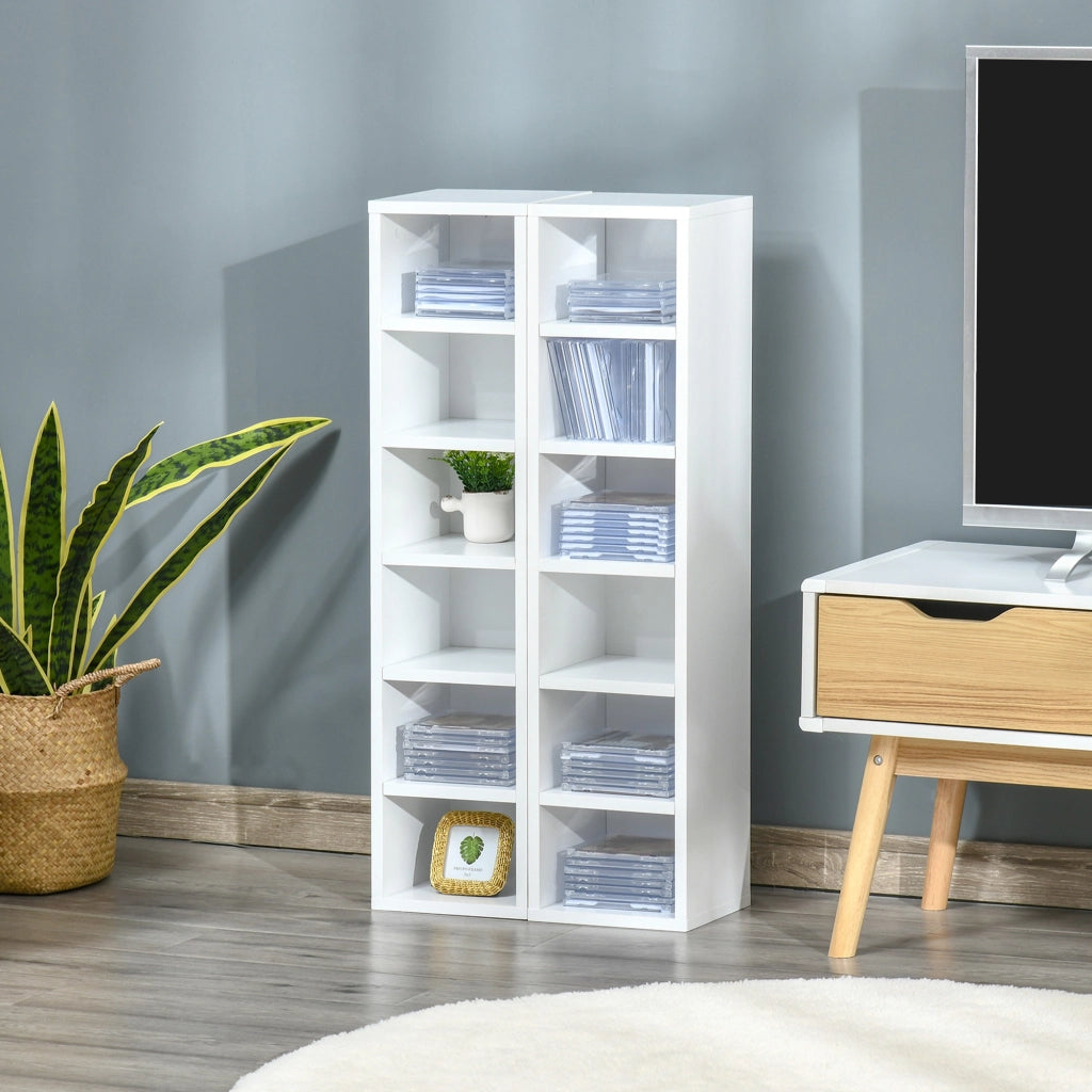 Armadio per CD-DVD ¨C zephmum ¨C Bianco 21x19x88 cm