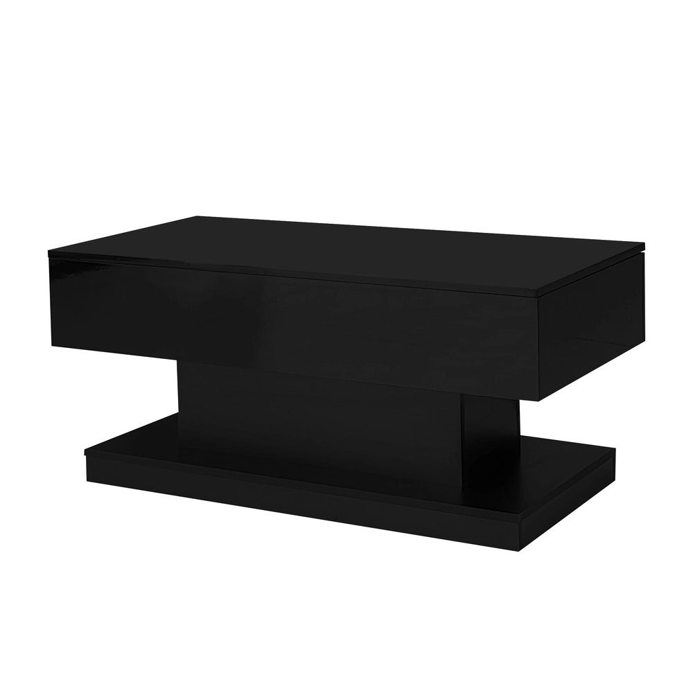 Tavolino da Caff¨¨ con LED e Piano Sollevabile ¨C MINIMAL ¨C 100x50x45 cm