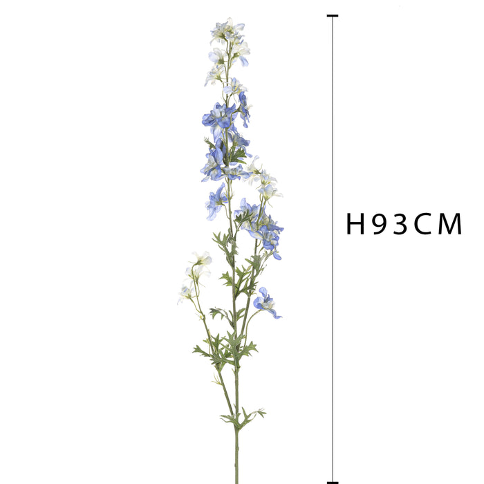 Set 4 Fiori Artificiali di Delphinium Composto da 3 Fiori H 93 cm