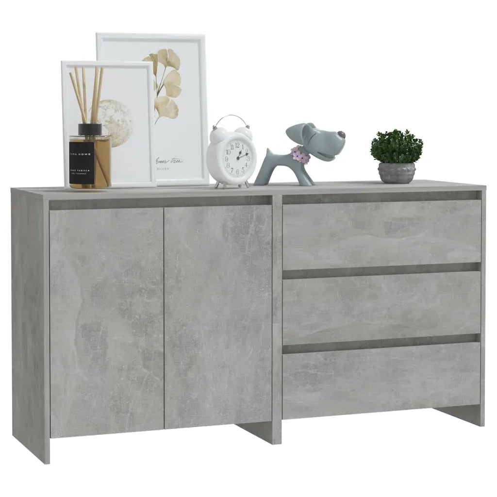 Credenze 2 pz Grigio Cemento in Legno Multistrato 3098060
