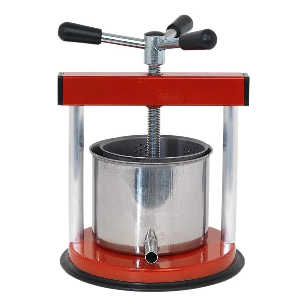 Torchietto Premitutto Manuale 1,5 Litri in Acciaio – Pressa per Pomodoro, Frutta, Verdura e Uva – Robusto e Resistente