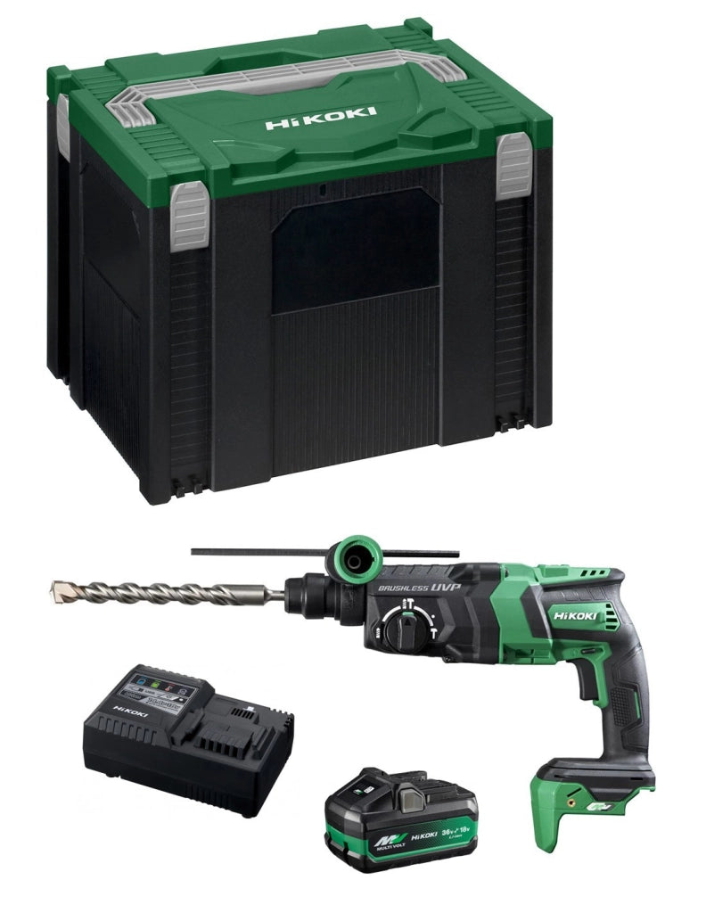 Martello Perforatore HIKOKI DH36DPEB1X (1 x 4,0Ah/8,0Ah + UC18YSL3 + Valigetta HSCIV)