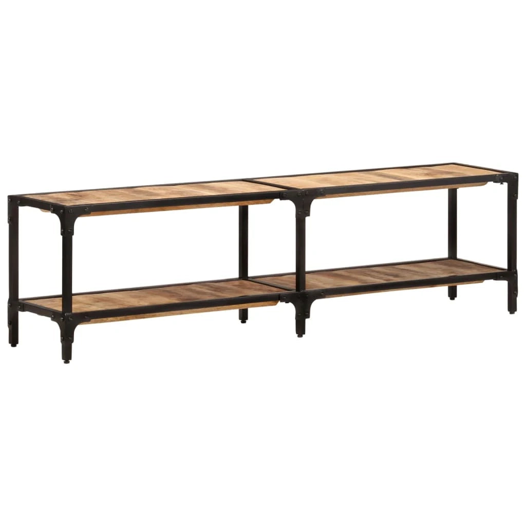 Mobile TV multimediale mensola TV credenza TV sala da pranzo soggiorno camera da letto 150 x 30 x 41 cm legno massello di mango marrone 02_0025963