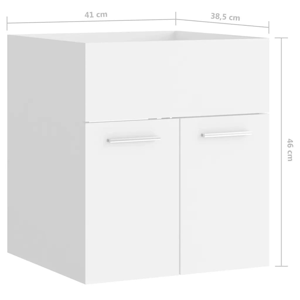 Mobile SottoLavabo | Armadio Lavabo Bianco 41x38,5x46 cm in Multistrato