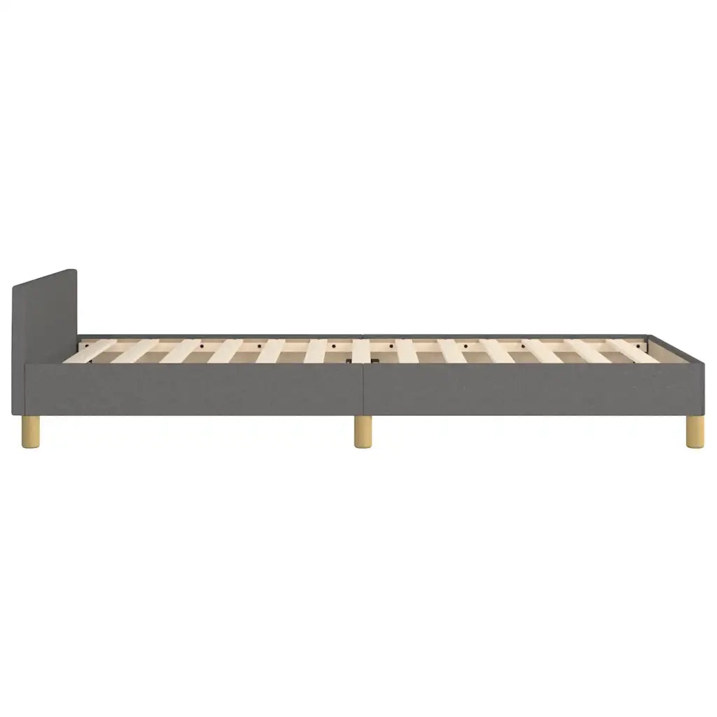 Giroletto senza Materasso-Struttura Letto Grigio Scuro 80x200 cm Tessuto 191883