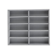 Cassaforte per Occhiali 10 Raster - Supporto per Occhiali - Cassaforte per Occhiali - Organizzatore - Imbottito Acqua - Legno Premium Sintetico