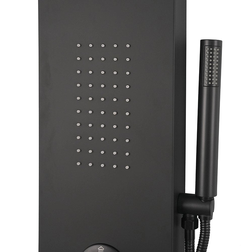 Colonna doccia pannello idromassaggio effetto cascata YH8125 RIO - Nero