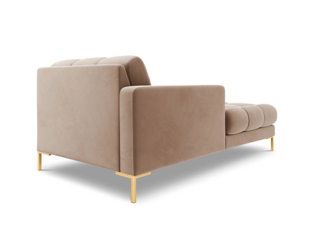 Cosmopolitan Design - Chaise longue sinistra "Bali" in velluto beige 